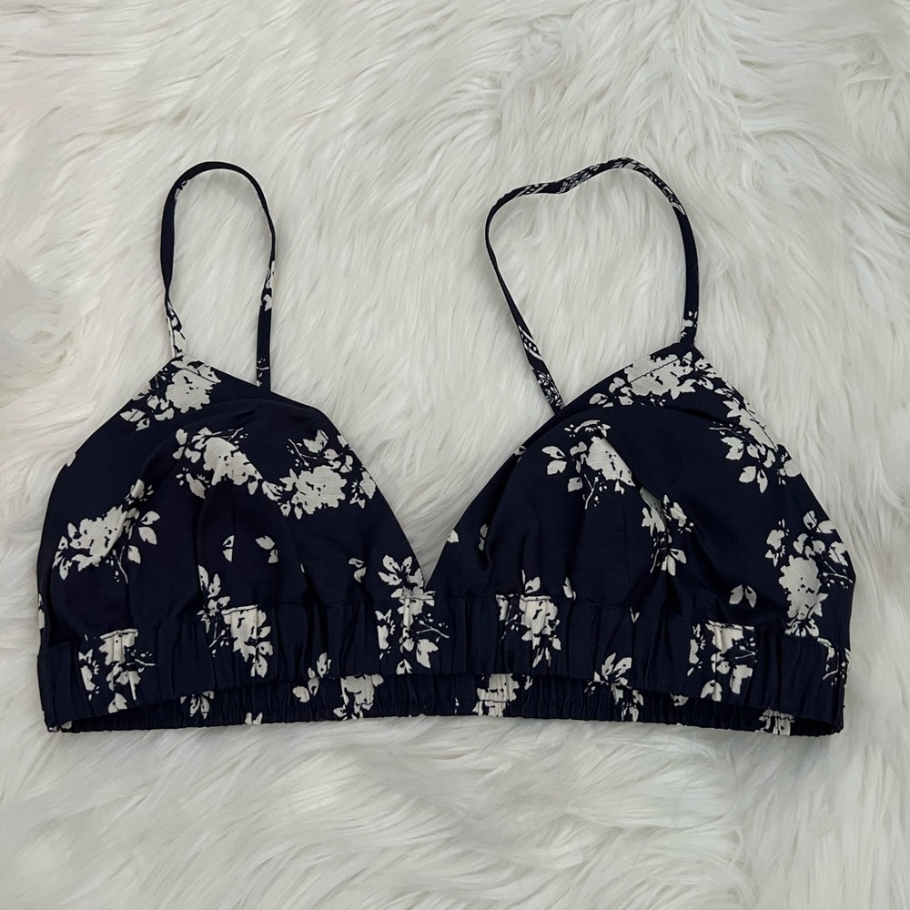 Macy's Navy and White Triangle Bralette